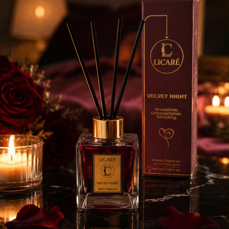 Licare Velvet Night 100 ml bambu çubuklu oda kokusu