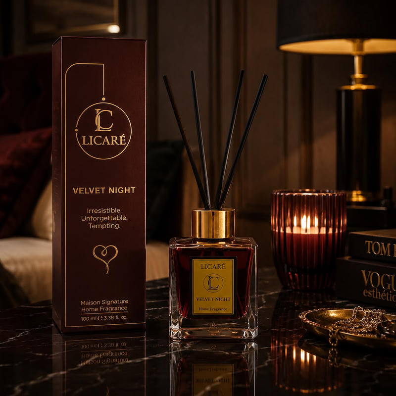 Licare Velvet Night 100 ml bambu çubuklu oda kokusu